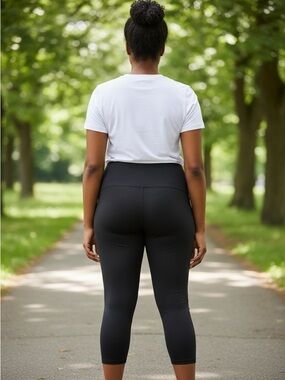 RBX Black Slim Cropped Ankle Leggings